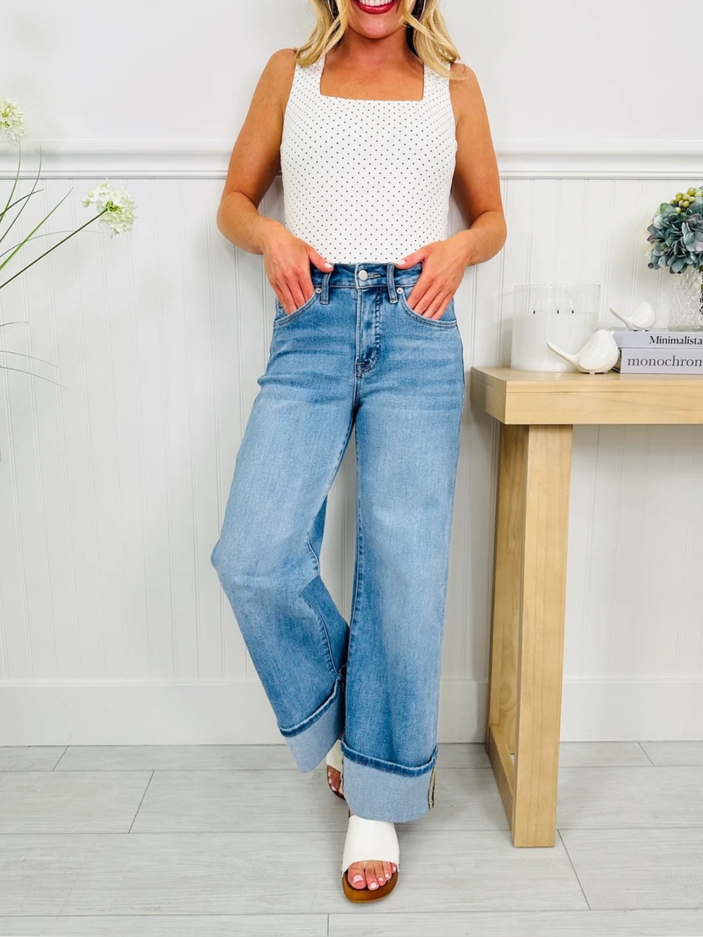 Special A Wide Leg Women's Blue Denim Jeans